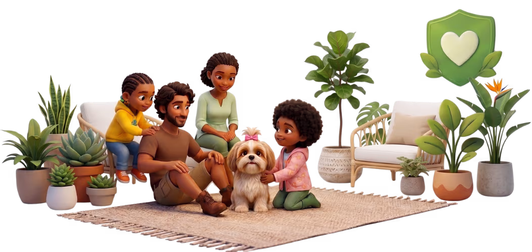 JoJo and Selah family sitting together on a couch